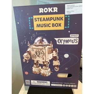 Robotime Orpheus Steam Punk Music Box Kit – 221 Pieces – Great STEM Activity